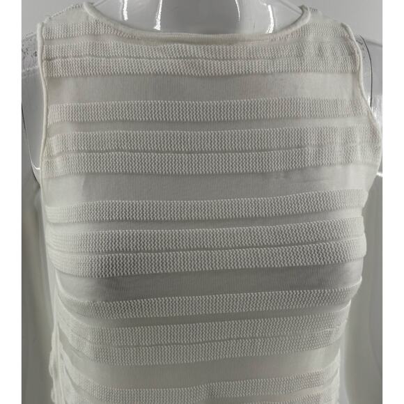 White House Black Market Womens Sleeveless Top Size XS Layered Sheer Overlay - Picture 2 of 7